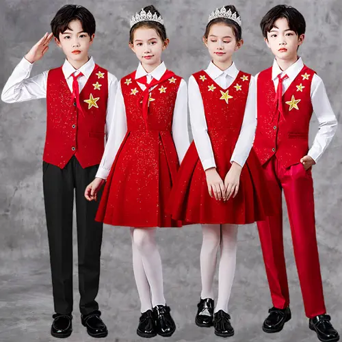 儿童合唱服元旦中小学生团体表演