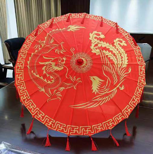 结婚专用红伞新娘出嫁结亲新娘出门流X苏款结婚油纸伞中式婚礼古