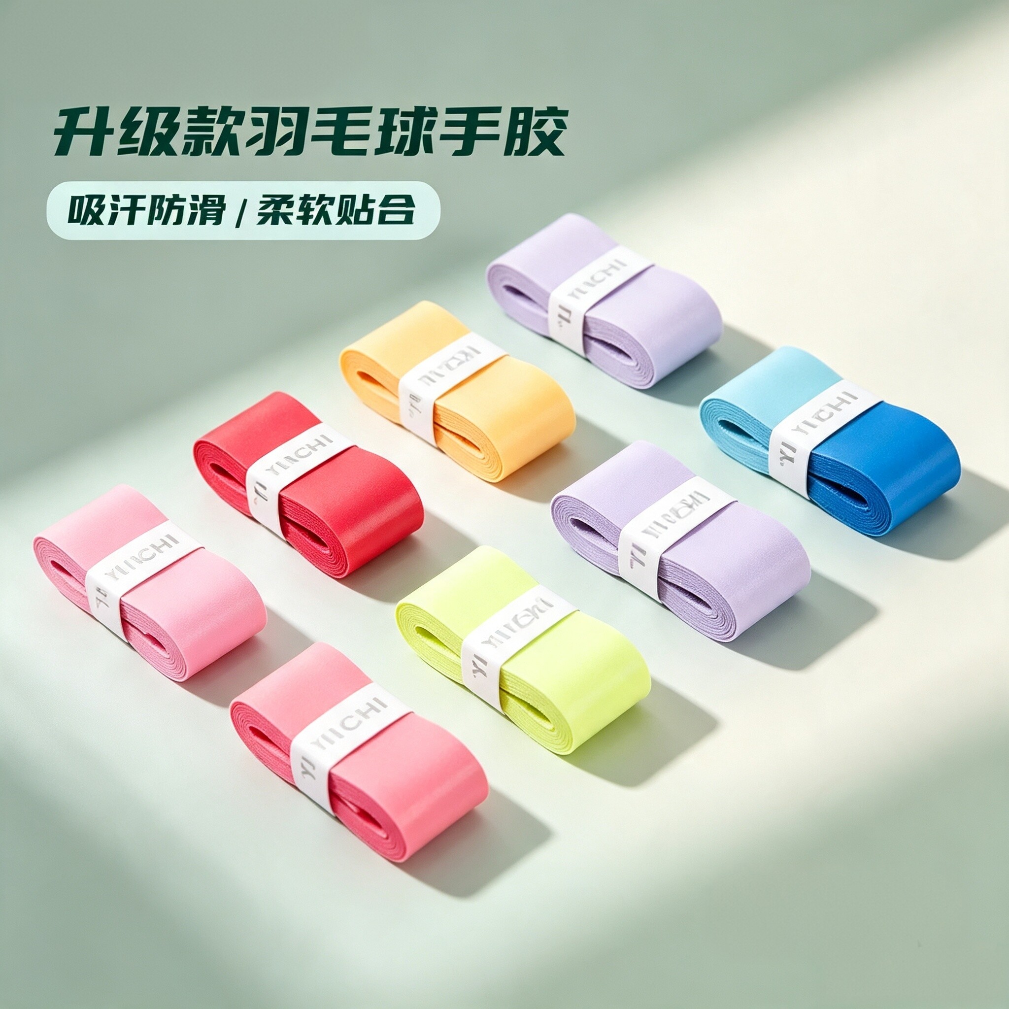 渐变防滑吸汗羽毛球网球拍手胶