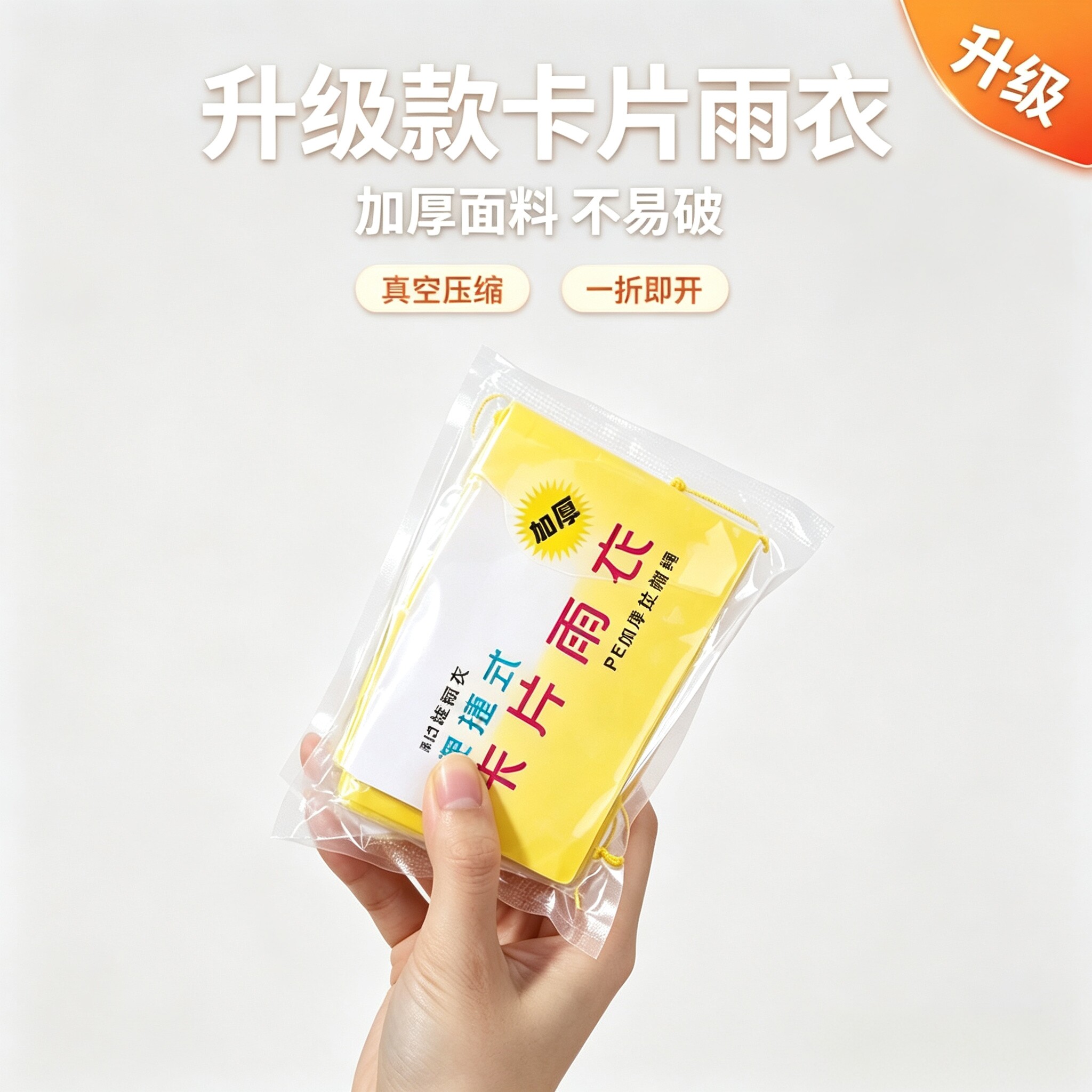 一次性便携卡片连体雨衣成人儿童