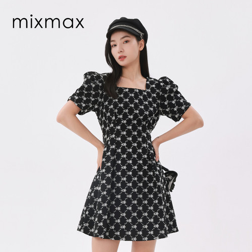 【正品】MIXMAX&Ins休闲百搭连衣裙2025夏季新款气质时尚减龄显瘦