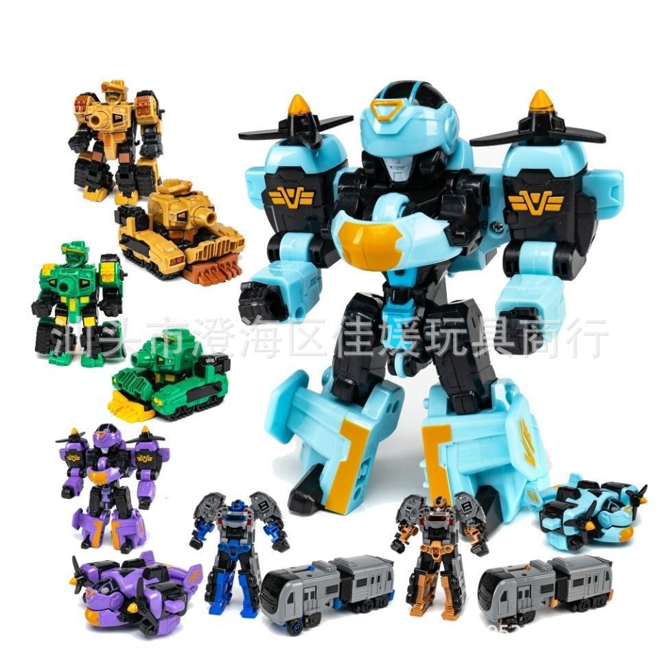 儿童变形机器人玩具机甲超变战神坦克飞机汽车模型男孩玩具