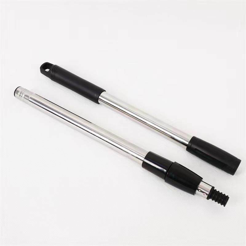 跨境无线电动清洁刷杆加厚加长伸缩拖把杆不锈钢电动推杆配件