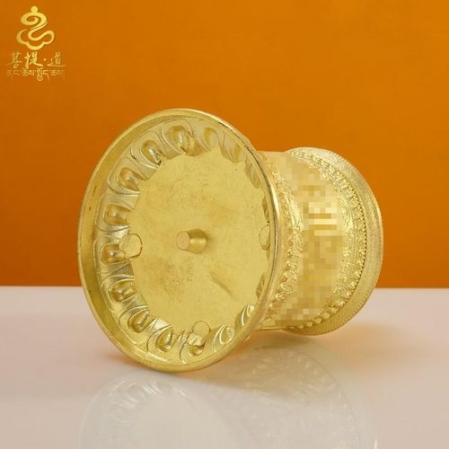 黄铜指捻转轮六字真言转金筒家用摆件转金轮车载藏族转简经轮小号