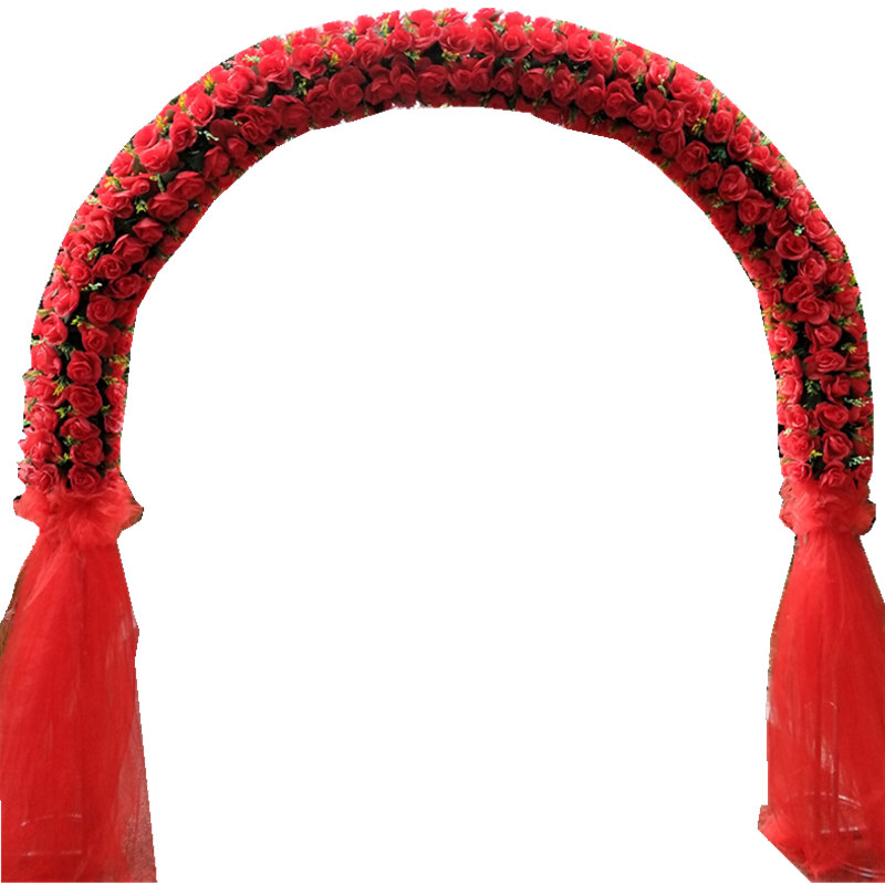 全花花门婚庆绢花拱门开业庆典活动花门花环新款绢花幸福门花架