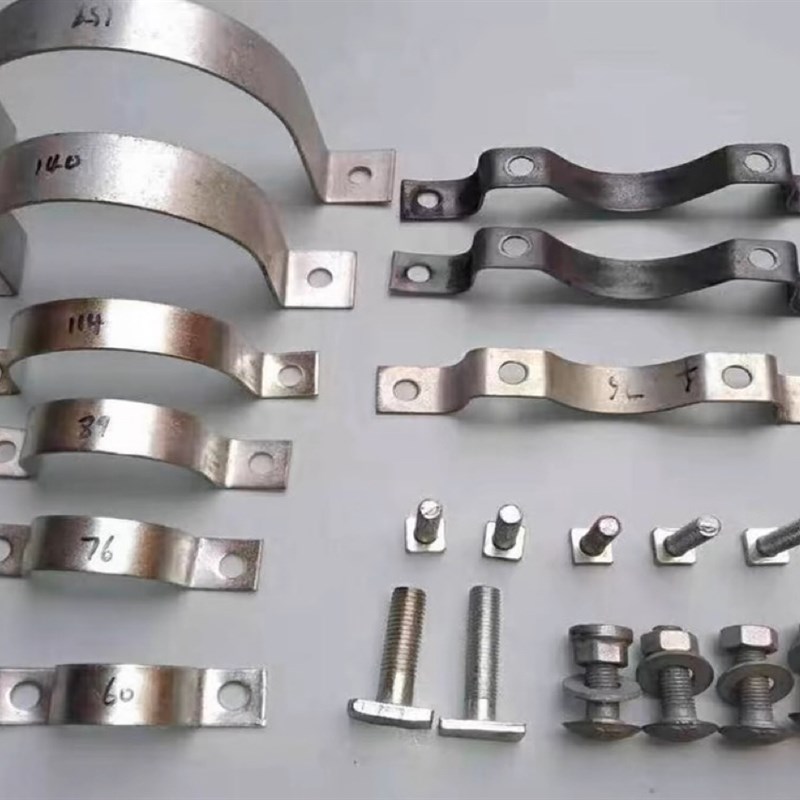 交通标志牌铝槽背槽滑道槽标识牌U型配抱箍螺丝 扣件配件卡槽