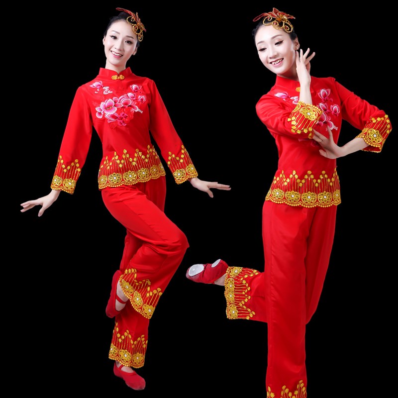 速发年024新款广场舞服装秧歌服演出服20242新款套年中老装古典舞