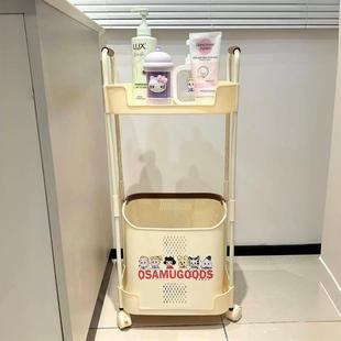 原田治脏衣篓高颜值轻奢家用脏衣篮小推车卫生间多功能收纳置物架