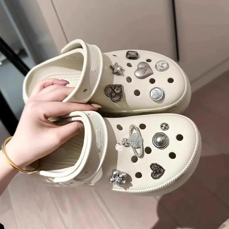 洞洞鞋配饰鞋花高级感卡扣适配crocs卡骆驰泡芙diy配件钻石装饰扣