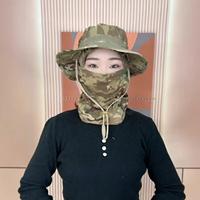 奔尼帽男款春夏季大檐迷彩遮陽帽戶外登山野營盆帽釣魚防曬漁夫帽
