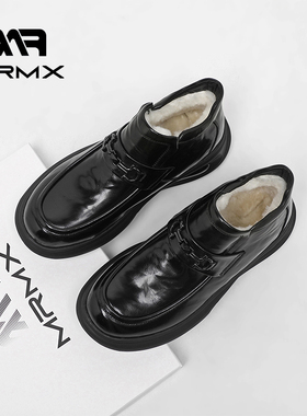 皮鞋男款春季新款结婚厚底增高大头德比鞋高级休闲商务英伦风皮鞋