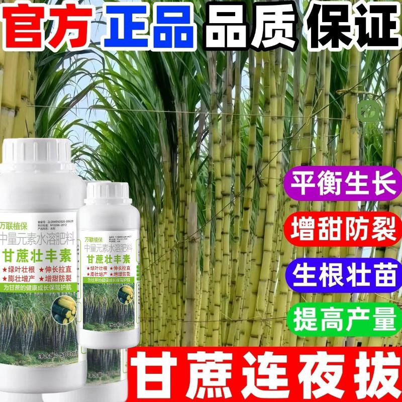 甘蔗专用叶面肥增粗拉长增甜剂甘蔗氨基酸壮丰素拔节膨大叶面肥