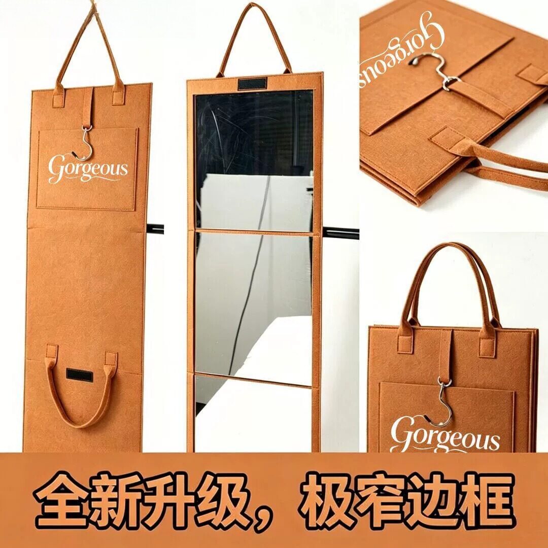 全新升级折叠全身镜便携穿衣化妆镜学生宿舍旅行露营网红ins