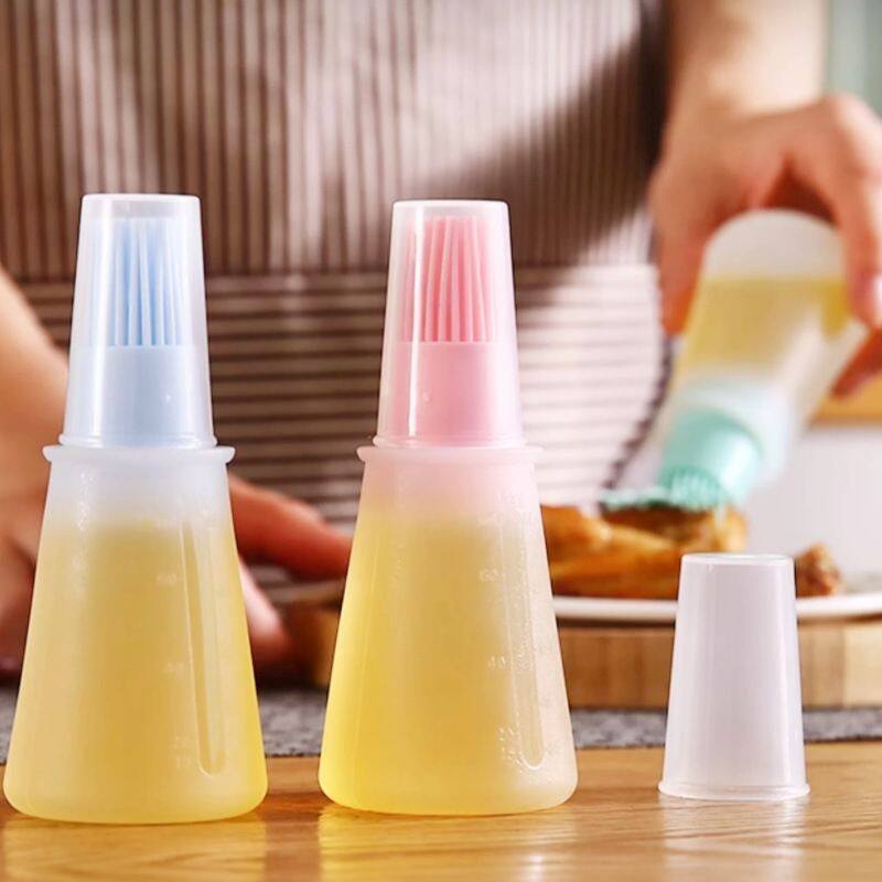烧烤硅胶油刷带刻度带盖