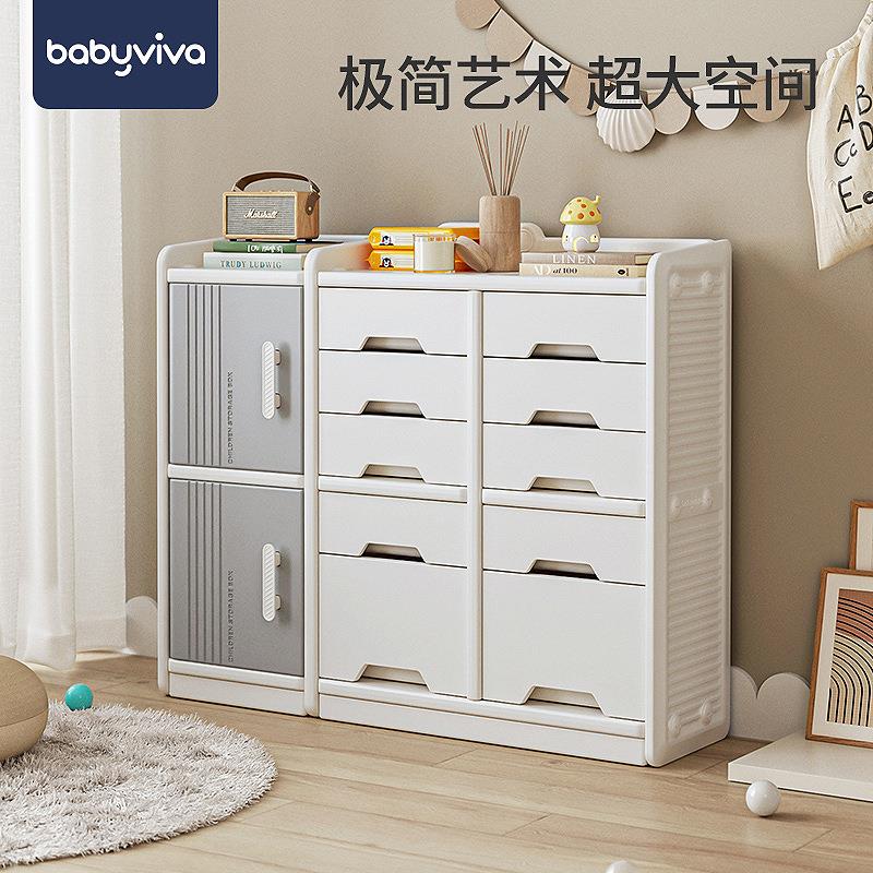babyviva儿童玩具收纳柜落地家用婴儿用品置物柜宝宝整理书柜储物