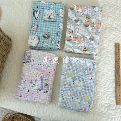 全棉磨毛绒布数码印花面料秋冬卡通动物纯棉布料童服家居服睡衣