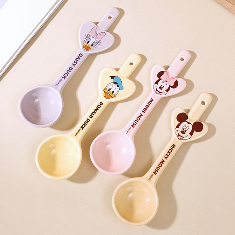 迪士尼長柄陶瓷勺子家用湯匙調羹