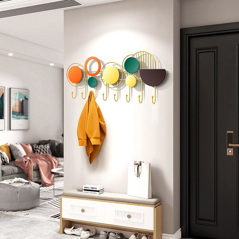 挂衣架壁挂墙上门后玄关衣服衣帽钩墙壁式家用创意进门挂钩免打孔