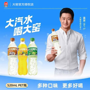 吴京代言大窑汽水小窑果汽520ml*17瓶青柠冻梨凤梨味碳酸饮料正品