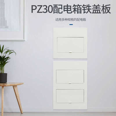 PZ30配电箱全金属铁盖板8/12/15/16/20回路明暗装通用面板盖盒子