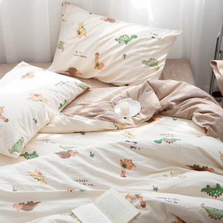 蜡笔恐龙丨儿童纯棉床品定制床单被套单件床笠定做全棉幼儿园褥套