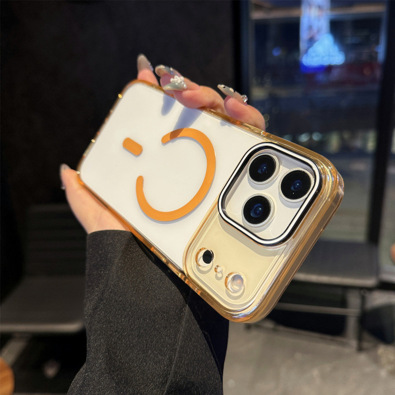 适用苹果17手机壳iPhone16promax晶彩高透亚克力磁吸壳15简约轻薄