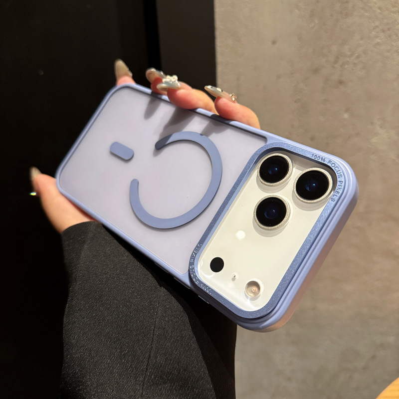适用苹果17手机壳iPhone16promax肤感五金磁吸大孔壳15Plus高级感