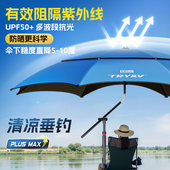 创威WAY钓鱼伞加厚黑胶防晒大钓伞新款 万向拐杖伞露营户外遮阳伞
