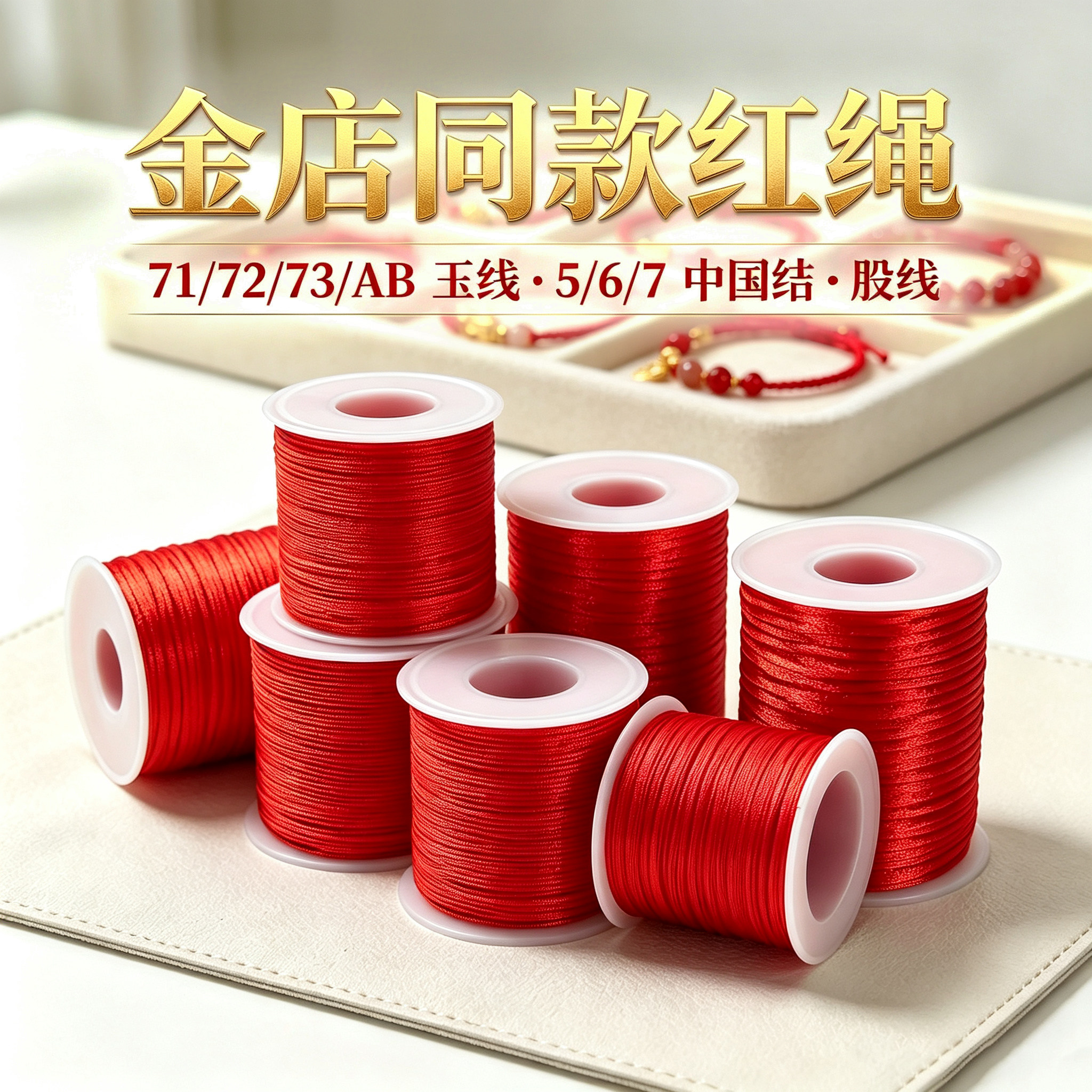 红绳编织绳项链男女手串