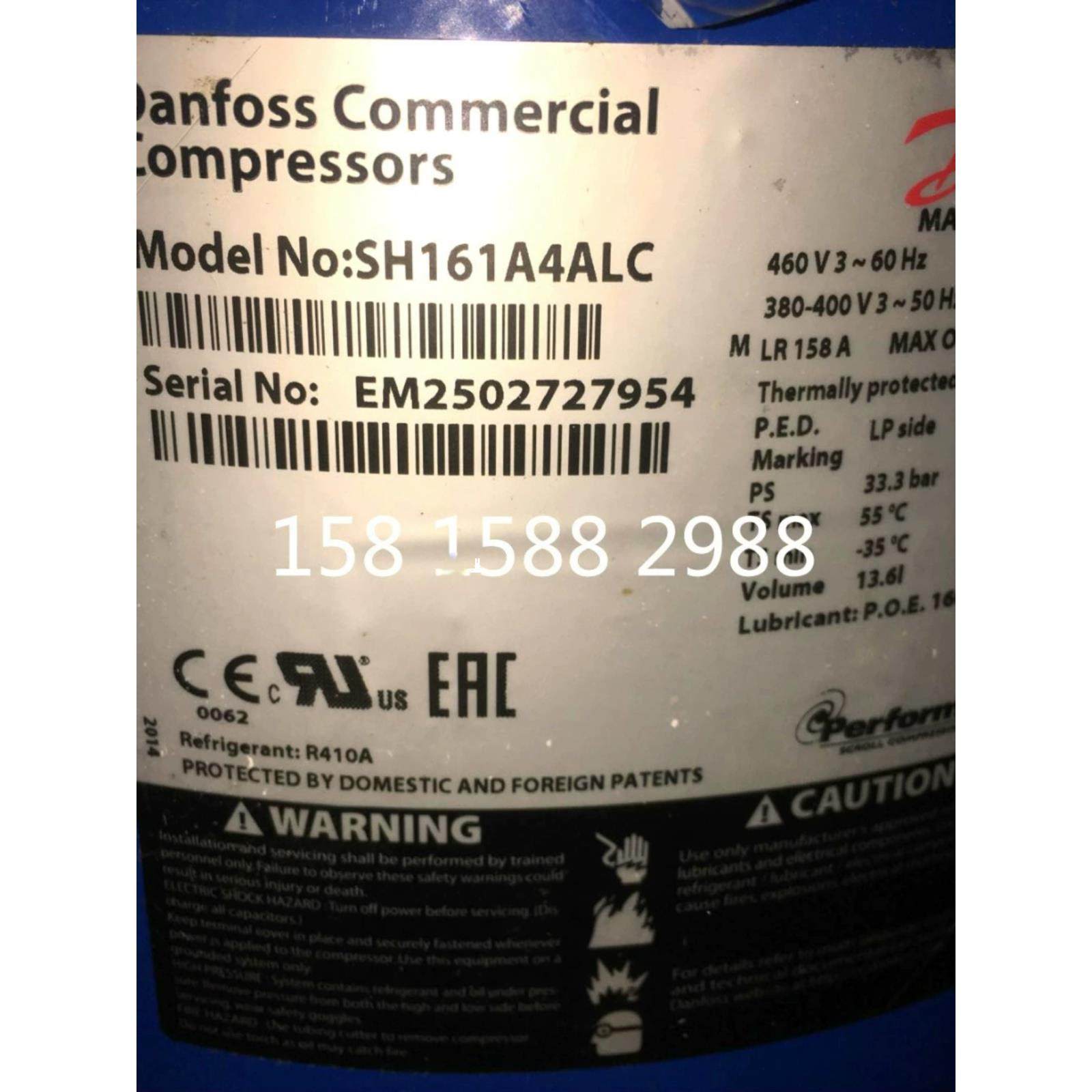 全新原装冷库压缩机SH105A4ALC中央空调制冷压缩机SH161A4ALC包邮