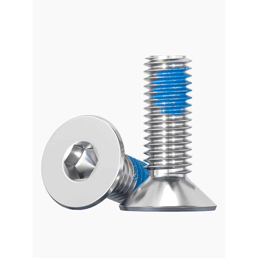 304不锈钢沉头内六角点胶平杯防脱防松螺栓涂蓝胶螺丝钉M1.6-M16