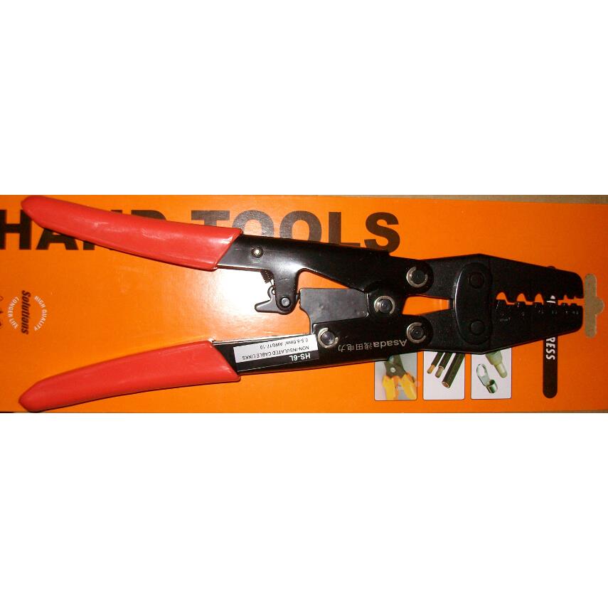 浅田电力株式会社Asada棘轮压线钳 HS-6L 端子压接钳 0.5-6平