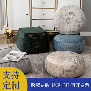 吧台凳垫卡座飘窗蒲团民宿蒲团地上软座垫子圆形坐垫餐椅垫定制