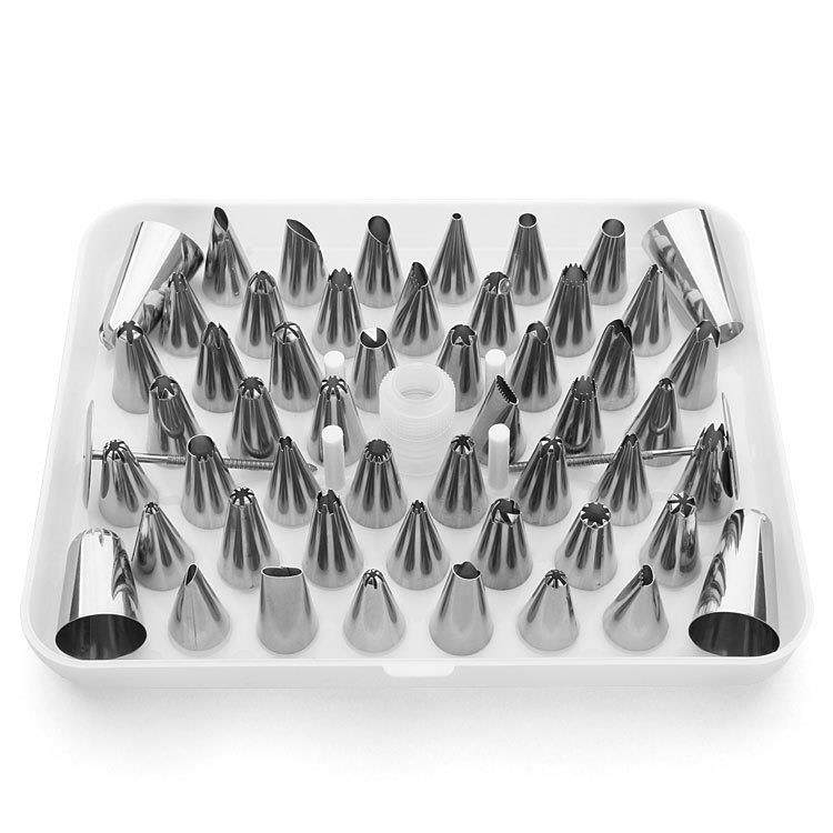 52头裱花嘴套装不锈钢厨房烘焙diy工具烘培模具用品送转换器蛋糕