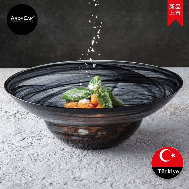 ARDACAM土耳其进口家用欧式高档轻奢果碗无铅玻璃水果盘子套装