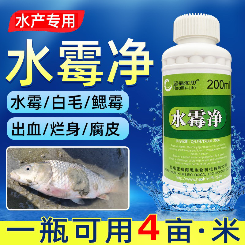 水产鱼药水霉病专治白毛病鳃霉拉网损伤水霉净水杨酸鱼塘草鱼鲫鱼