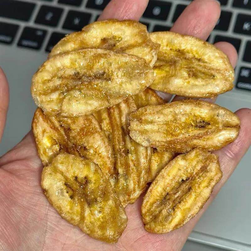 【乐享熊】h碳烤香蕉片l香酥脆泰国炭烤香蕉干片250g香脆薄甜