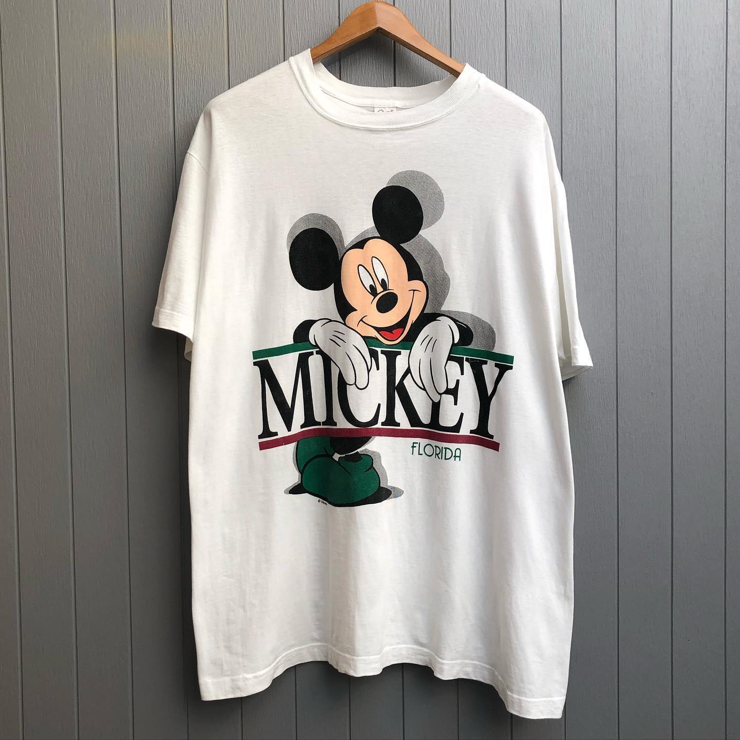 美式复古Vintage 00s Disney Mickey米奇卡通印花短袖重磅T恤半袖