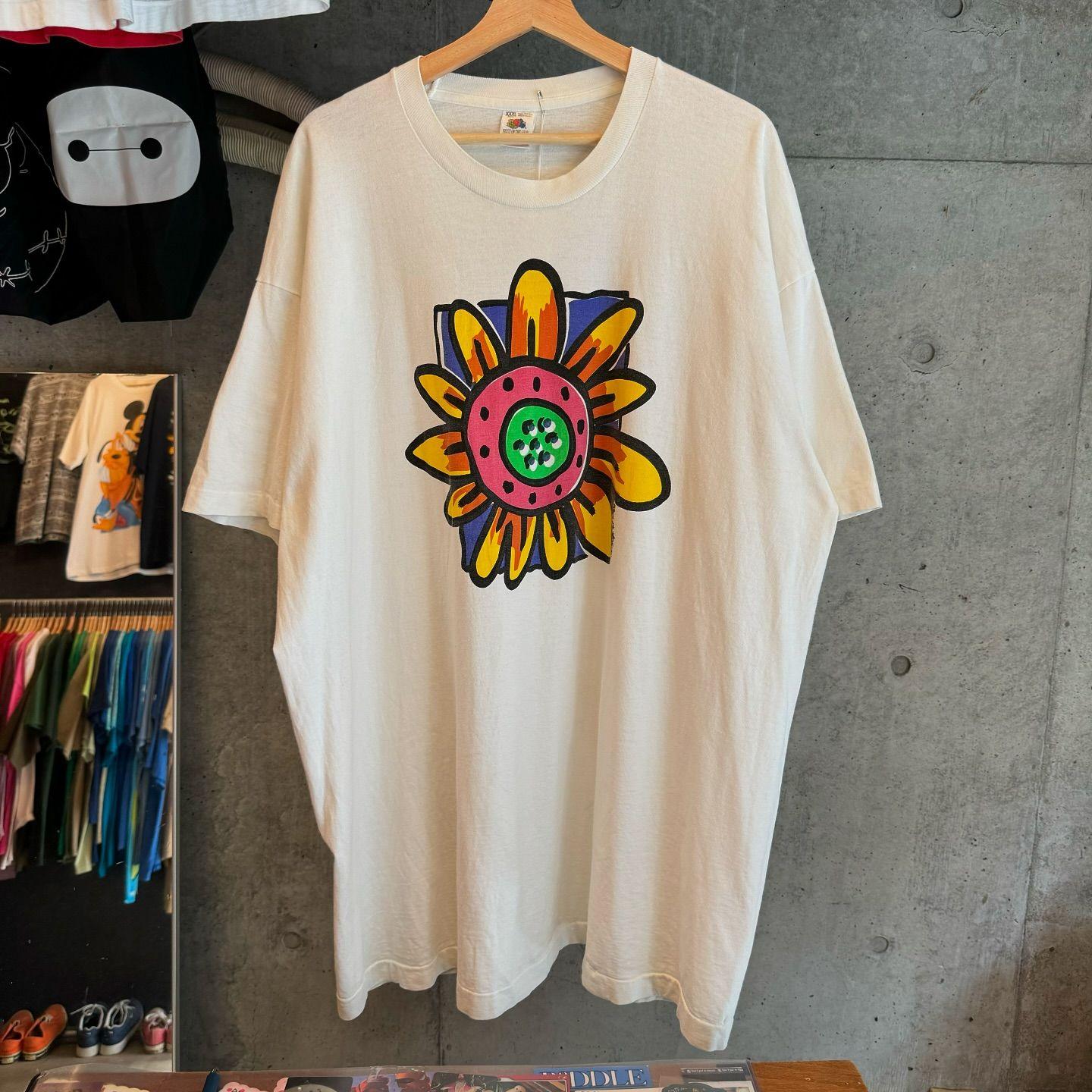 重磅不透艺术风甜辣向日葵印花短袖男女情侣炸街上衣T恤jmshop