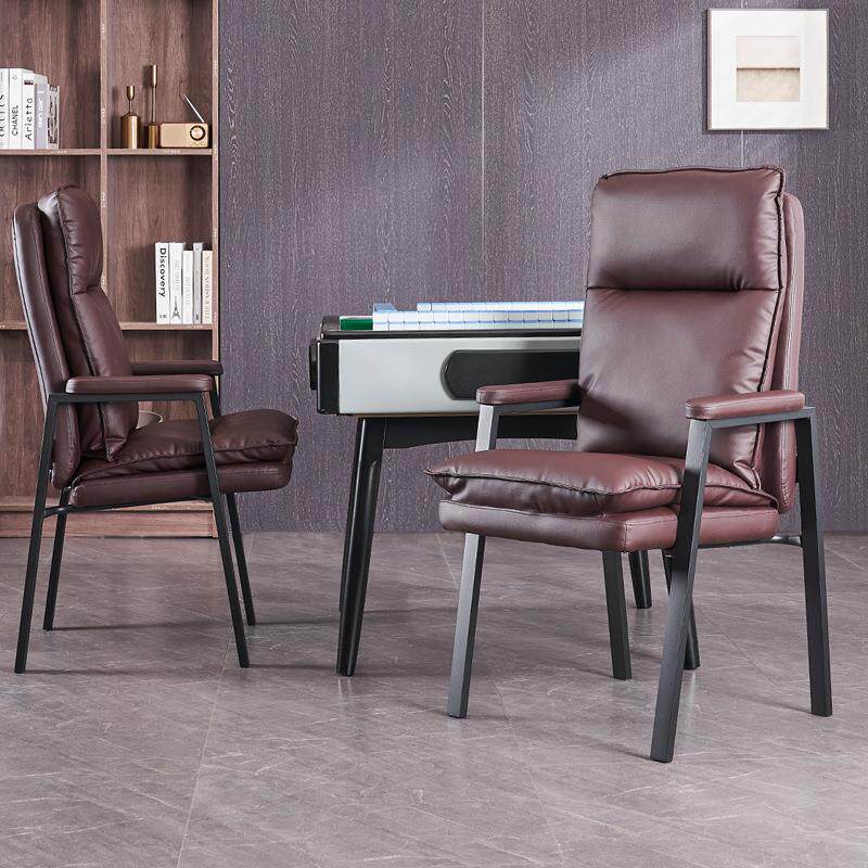 拉车套罩棋牌室麻将椅扶手靠背皮革培训椅子办公会议椅休闲按摩椅电脑