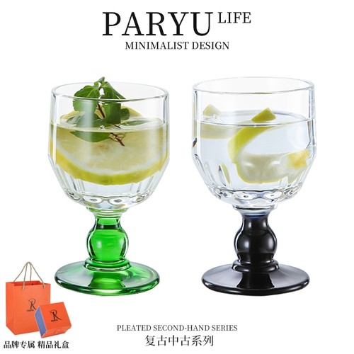 PARYU水晶复古中古啤酒杯