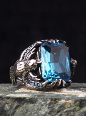 时尚个性环保合金简约精美欧美鹰戒指拍戏饰品