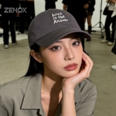 Zenox设计师联名款 棒球帽女休闲百搭鸭舌帽弯檐遮阳帽刺绣显脸小