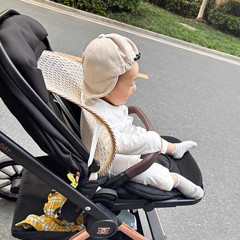 婴儿车靠背支撑坐直神器冰丝护腰垫腰靠夏天透气宝宝儿童推车配件