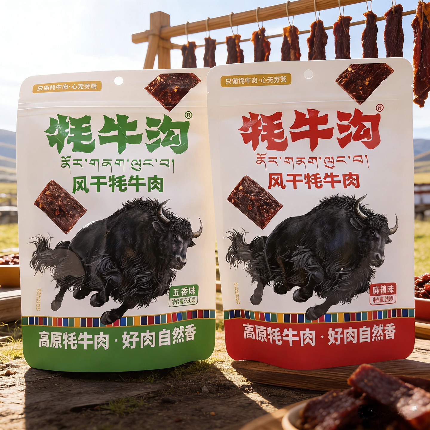 风干牦牛肉干250g麻辣五香阿坝九寨沟特产川西解馋零食手撕牛肉干