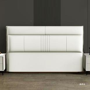 网红薄轻奢床头买软包744新款 靠背网红单风主卧简约科床技布头