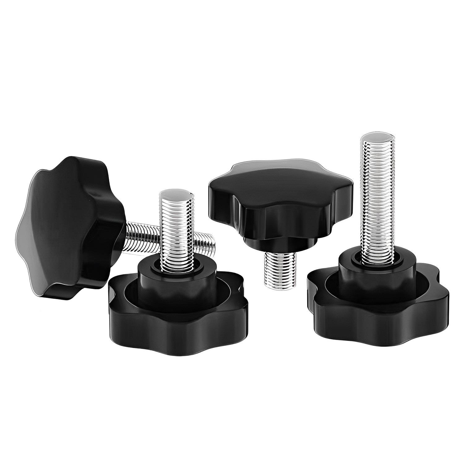 梅花手螺丝六531星胶头手拧螺钉塑料星柄钮把手M4型M5M6M8-M1旋2