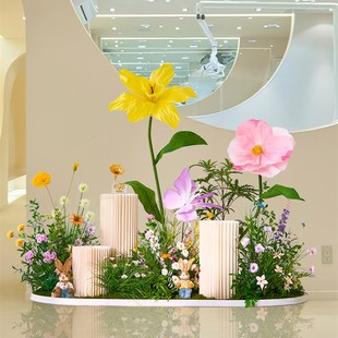 快速发货莫奈花园仿真p花造景大型落地假花装 饰形象区打卡布置蝴