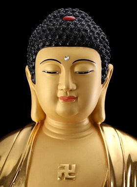 现货速发全铜贴金西方三圣铜像阿弥陀佛接引像家供南海观音站像大