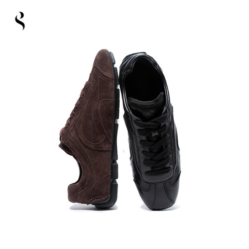 Succinct“渊”头层植鞣牛皮/羊皮抗菌鞋手缝剪裁复古德训皮鞋